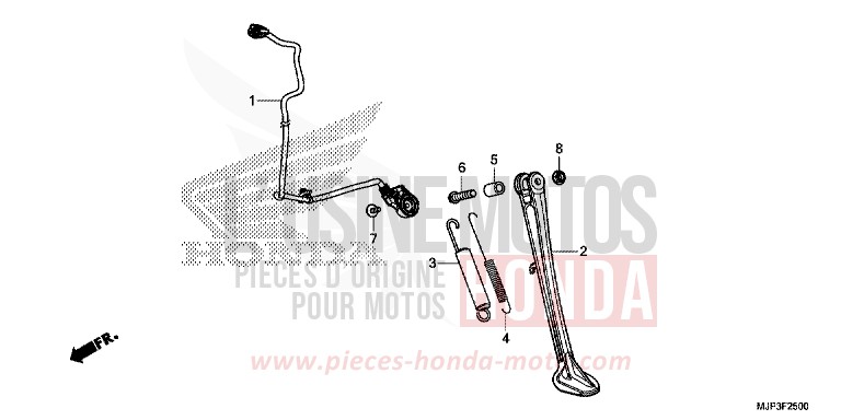 SEITENSTAENDER von Africa Twin PEARL GLARE WHITE (NHB53H) von 2016